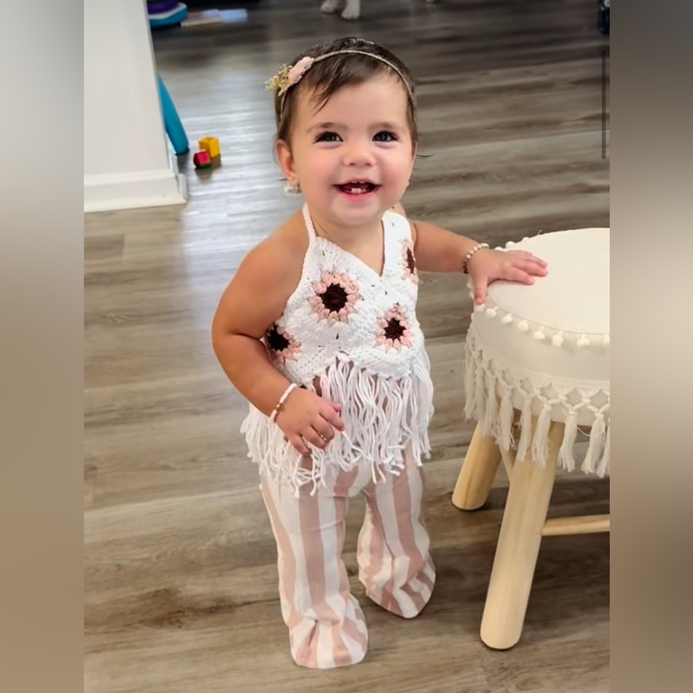 Custom Made Crochet Halter Top 9-12 Months